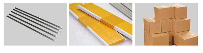 Vista - lâmina da barra do carboneto de tungstênio e tiras resistentes para o corte, umas facas mais planas